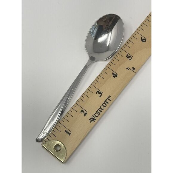 Oneida Community TWIN STAR Stainless Sugar Spoons 6 1/8” Set Of 2 Betty Crocker - Picture 2 of 6